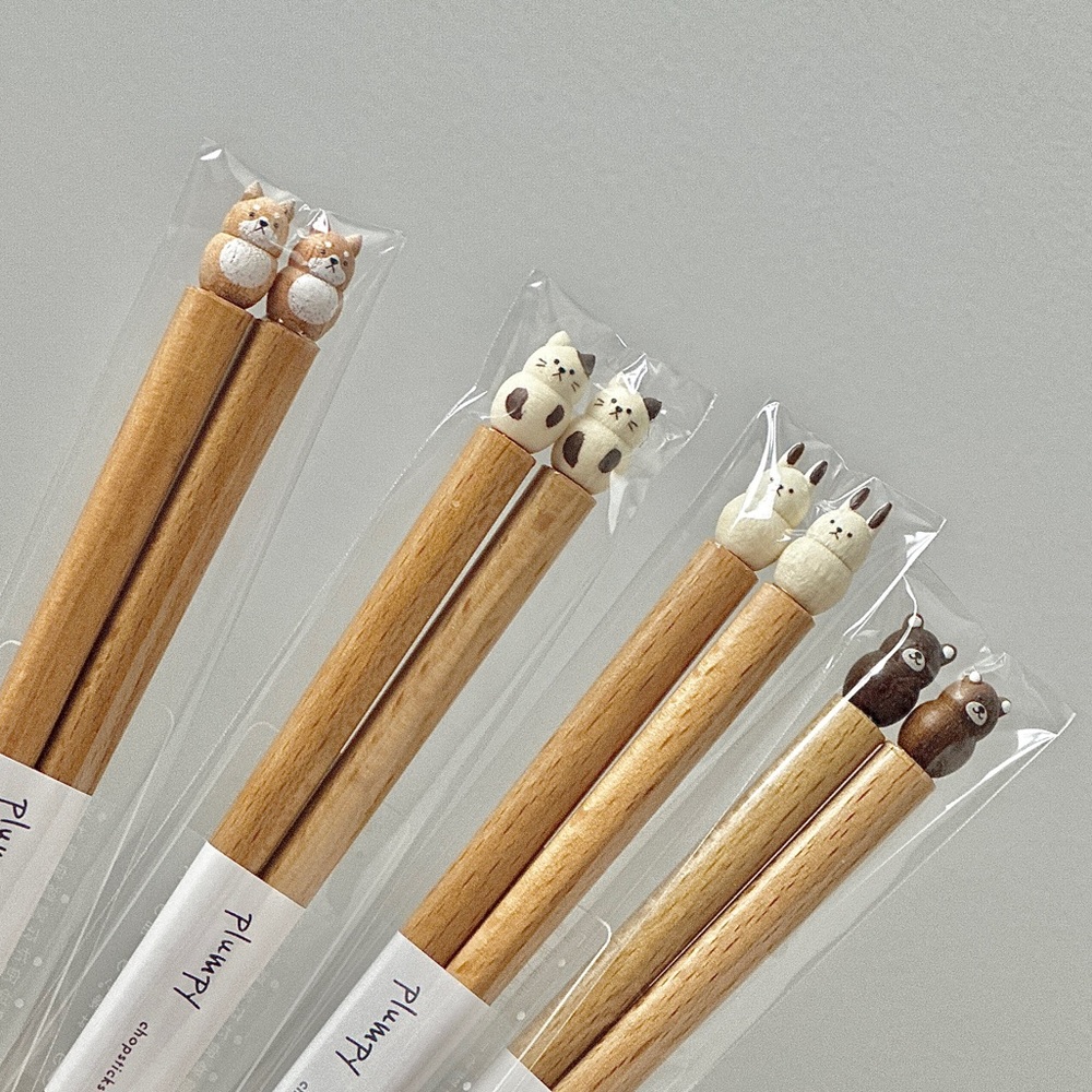 Japanese Style Wooden Animal Kawaii Chopsticks Handmade in Japan